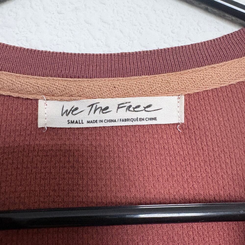 We The Free Long Sleeve Thermal Top Waffle Knit Pattern Cuffs Sm GORPCORE - Picture 3 of 6